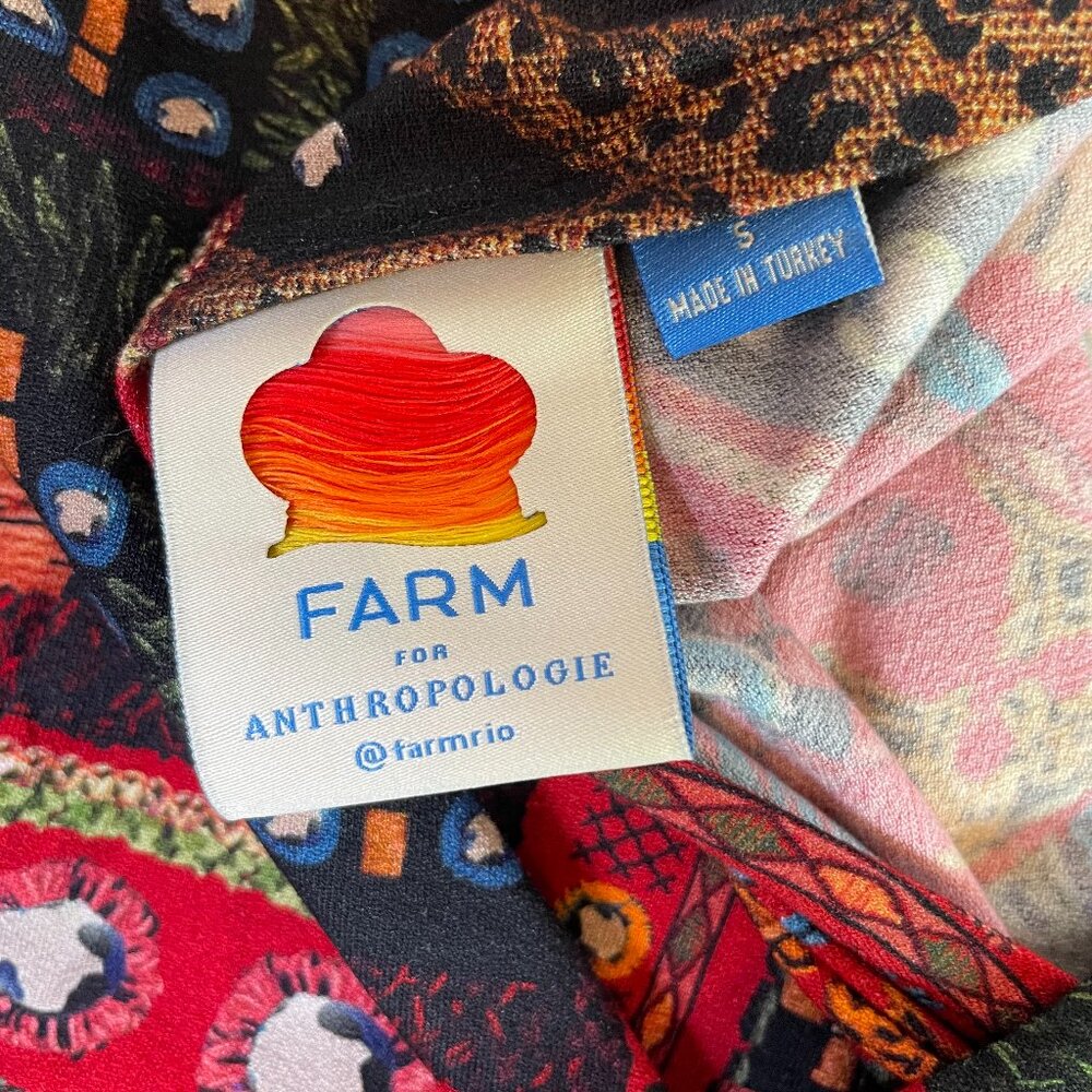 FARM Rio Multicolor Embroidered Patchwork Cropped Top - Picture 6 of 9